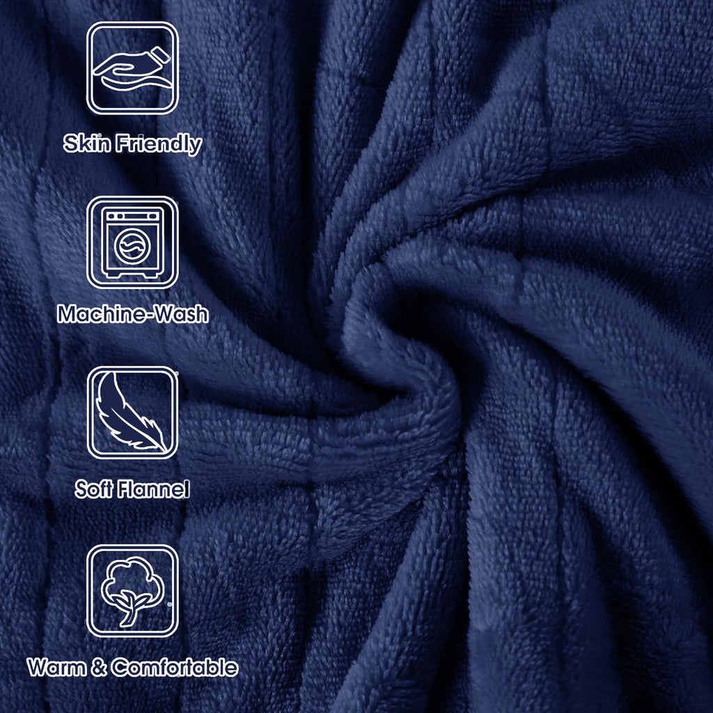 Heated Blanket Throw, Ultra Soft 2-Layer Flannel Electric Blanket