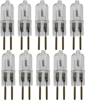10Pc Halogen Bulbs G6.35 24V 75W Halogen Light Bulb Clear Dimmable T4 Jc Q35//Cl/Gy6.35 50W 24V G6.35 Bi-Pin Base,50W