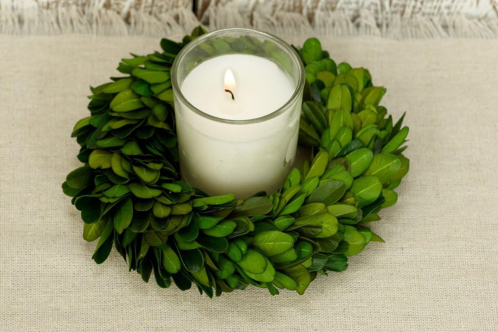 6-Inch Preserved Genuine Boxwood Wreath, Green