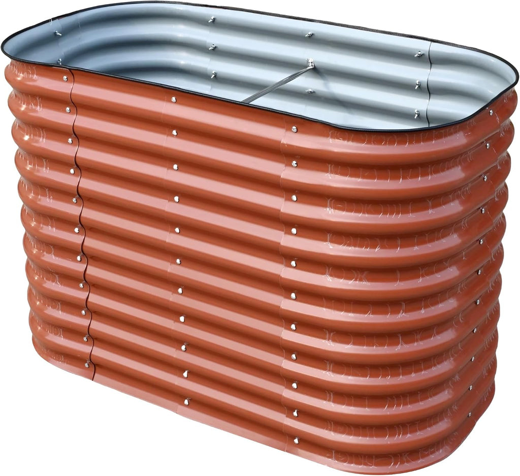 Raised Metal Garden Beds, Galvanized Steel, 47x24 inches, 2 Heights Available, Garden Green or Terra Cotta (Copper