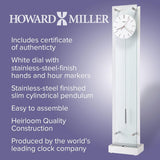 Howard Miller Echo IV Grandfather Floor Clock, White Finished Timepiece for Living Room & Office with LED Lights & Analog Display, Slim...