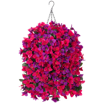 Artificial Fake Hanging Flowers with Basket for Outdoors Decoration