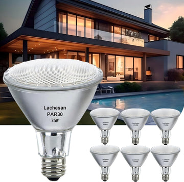 Halogen Par30 Long Neck Flood Bulb Dimmable 75W 120V E26 Base 6pcs2