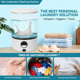 Portable Mini Washing Machine for Underwear & Baby Clothes, Compact, Lightweight Washer for Small Laundry, Apartments