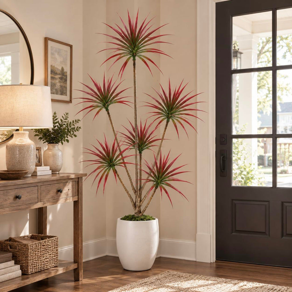 6ft Dracaena Artificial Plant Trees Artificial Indoor Red Artificial Tree