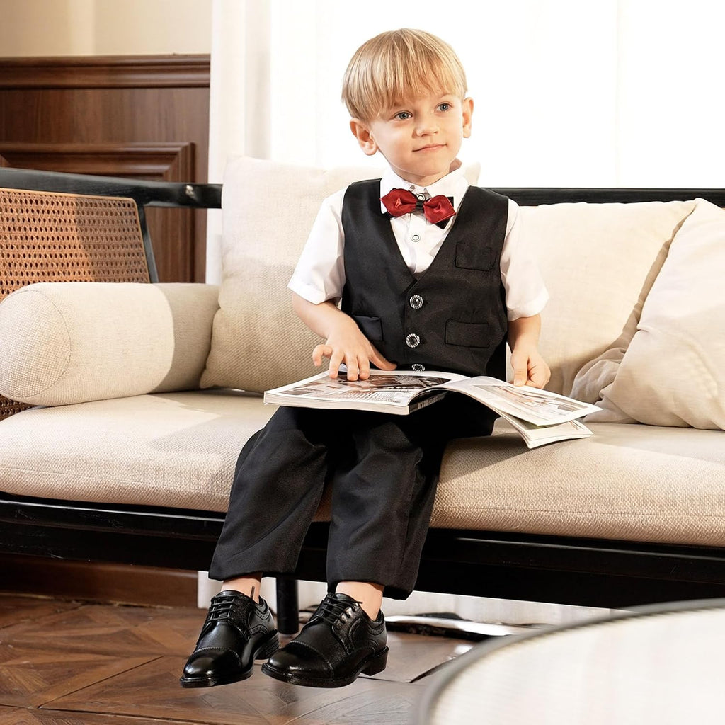 Boys Dress Shoes Classic Oxfords Kids Wedding Church Formal Shoes