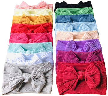 Baby Girl Bows Nylon Headbands Jacquard Design for Newborn Infant Toddler Little Girls ( Pack)