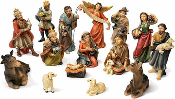 15-Piece Complete 4" Christmas Nativity Set