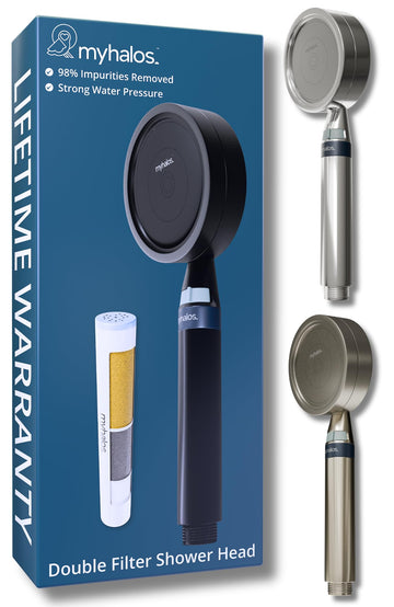 Handheld Filtered Shower Head, High Pressure, Removes Chlorine
