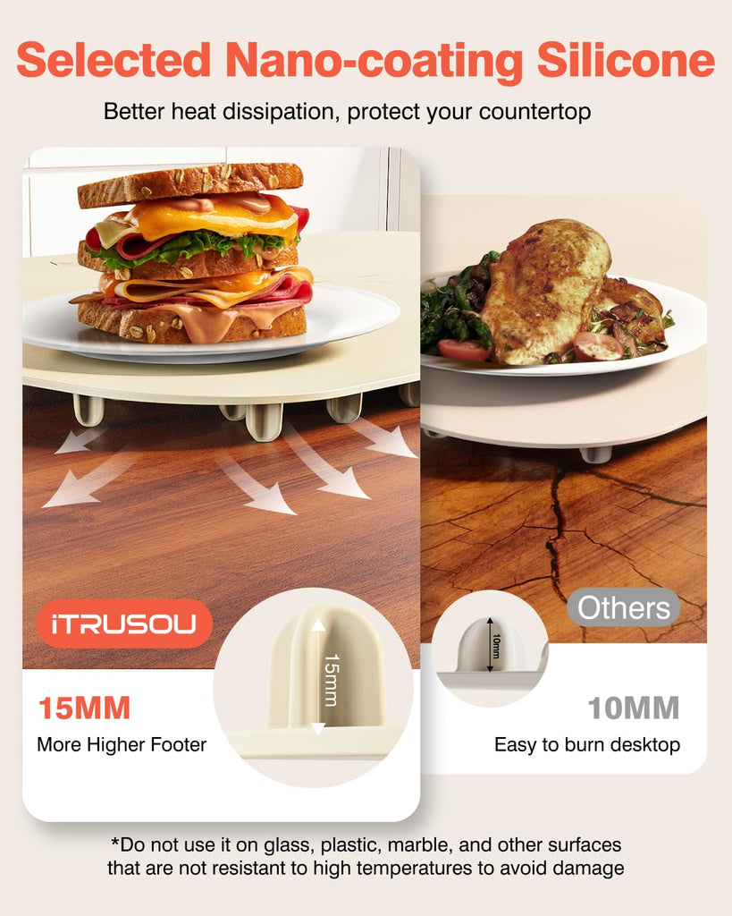 Food Warming Mat, 27.5x16'' Electric Warming Tray with 7 Temp-Settings, 1-99h Flexible Timer, Switchable °F/°C