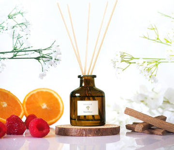 Swiss Château/Inspired by Hilton Reed Diffuser - Home & Bathroom | Fresh Cut Rose, Tangerine, Cedarwood Oil Reed