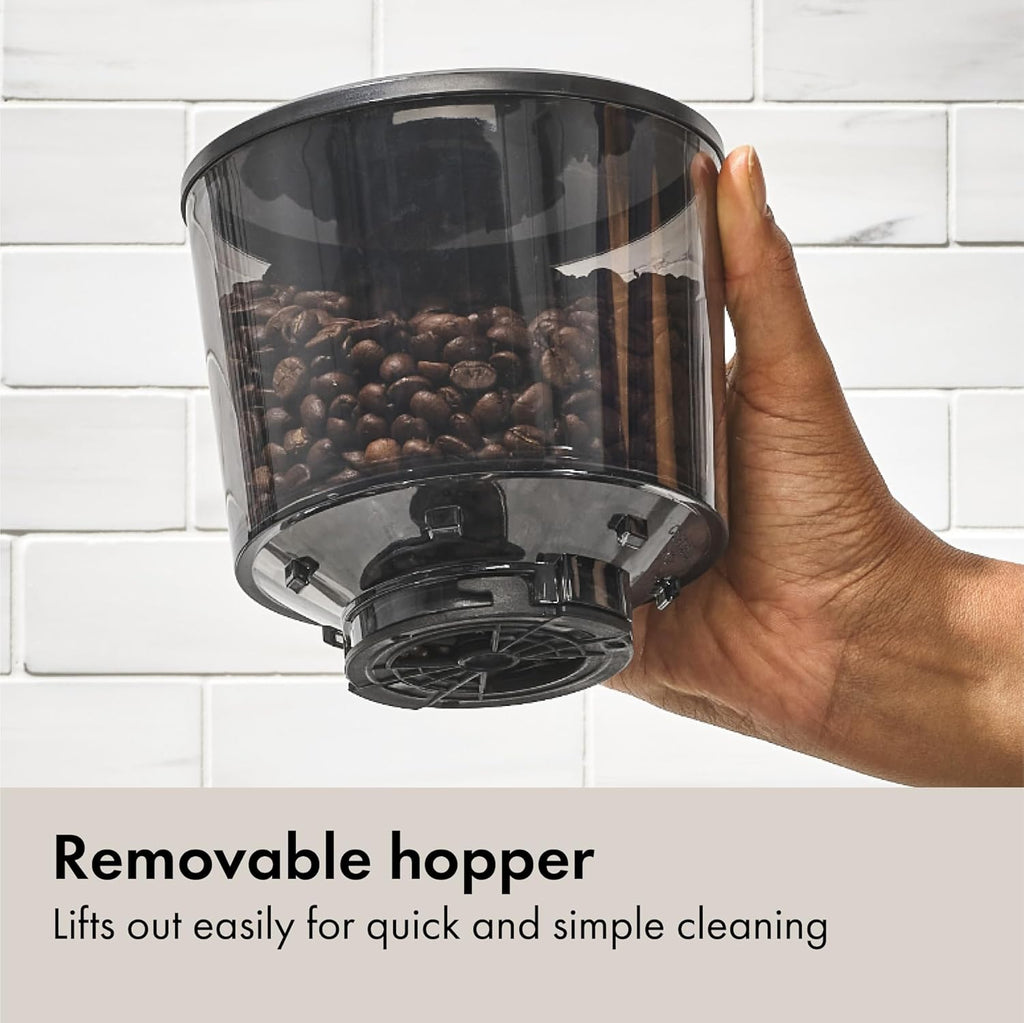 Brew Conical Burr Electric Coffee Bean Grinder - 12 Oz, Silver | Stainless Steel Burrs, One-Touch Automatic, 43 Grind
