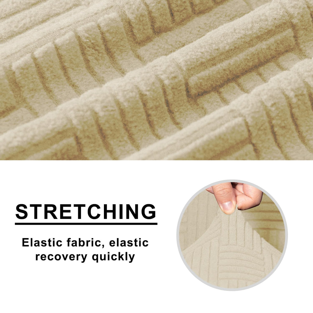 7-Piece Jacquard Stretch Reclining Couch Covers 5 Seats Corner Sofa Cover L Shape Sectional Recliner Sofa Covers for