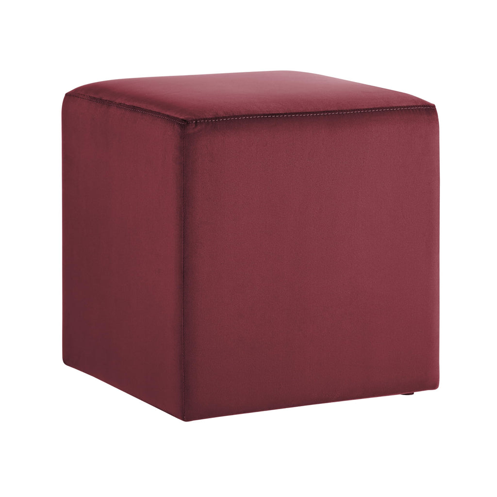 18" Warren Ottoman Square Soft Velvet Bench, Stationary Ottomans, Backless Chair, Footrest, Footstool Office