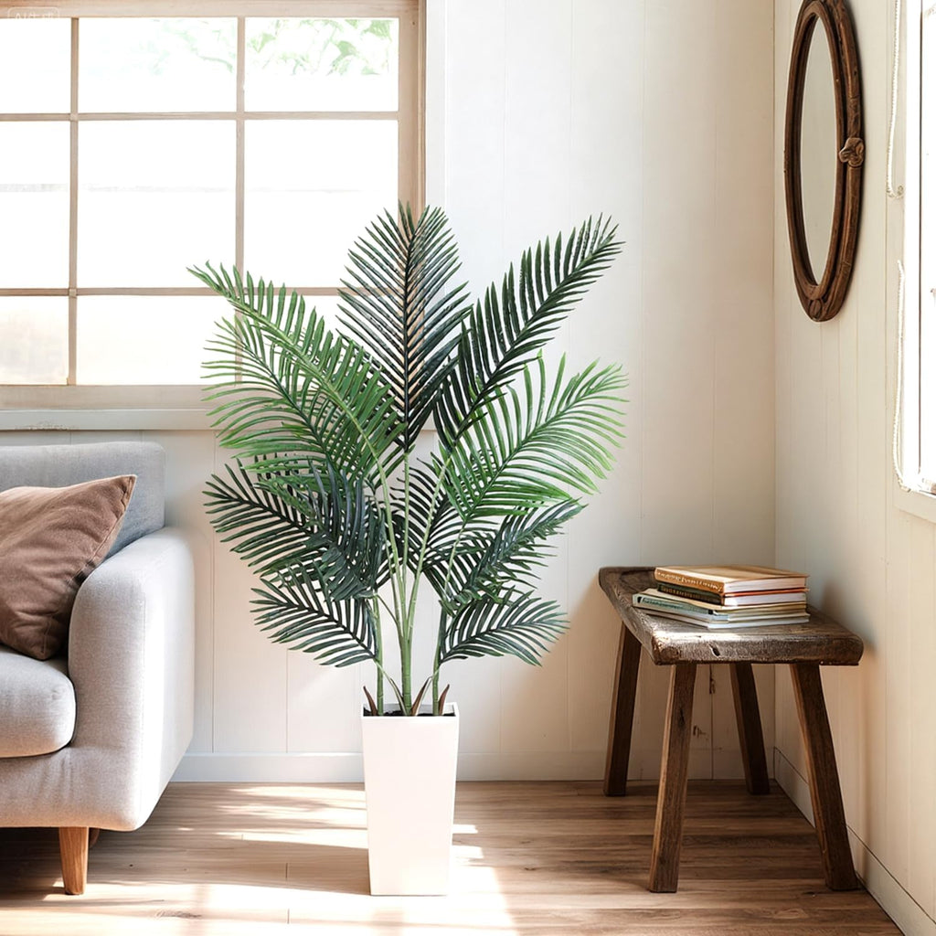 Artificial Palm Tree 5FT, 59" Fake Palm Tree, Faux Tree w/Nursery Pot