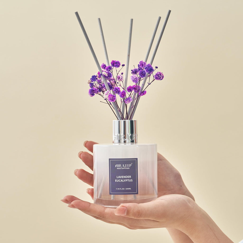 Reed Diffuser Set/Lavender Eucalyptus/6.76 fl oz(200ml)/1 Pack/Home & Office Decor Aromatherapy Diffuser Oil Gift Set