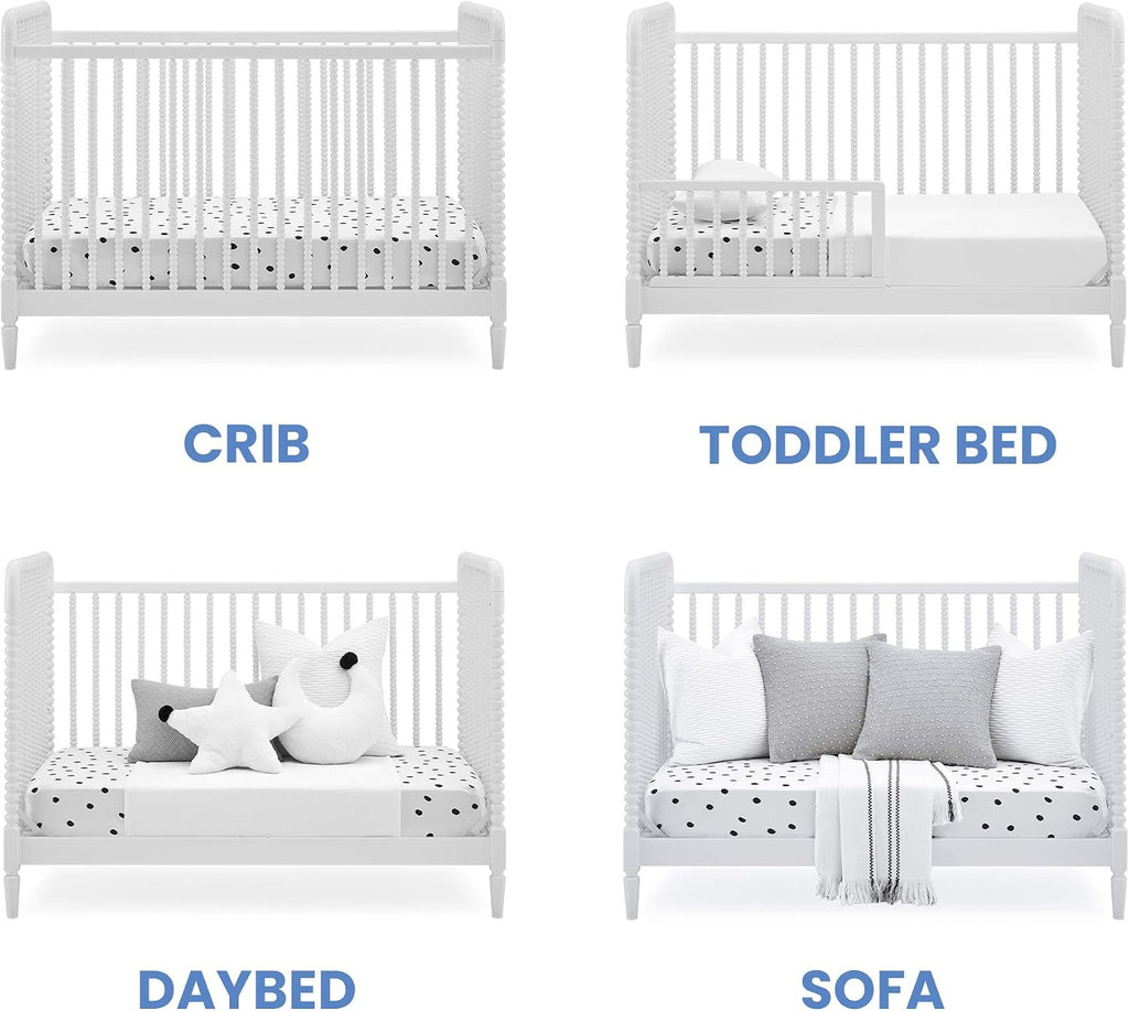 Saint 4-in-1 Convertible Crib - Greenguard Gold Certified, Bianca White