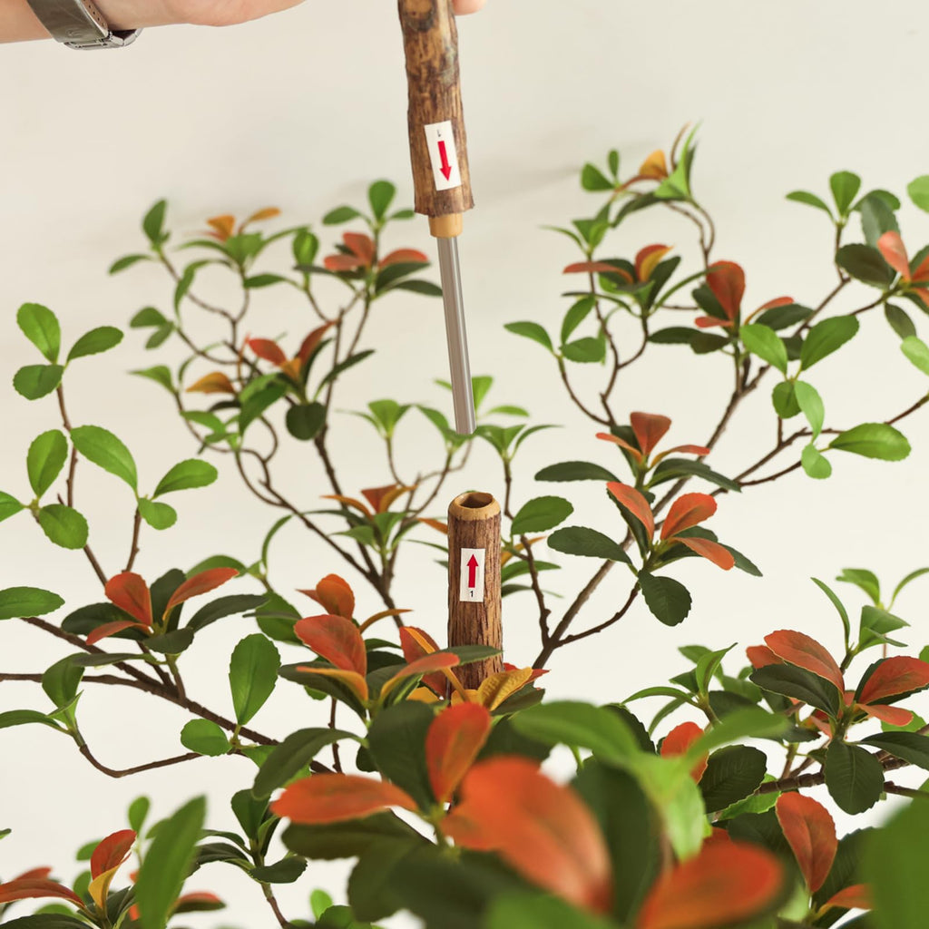 Black Olive Tree with Green and Red Leaf, 7FT Tall Faux Shady Lady Tree with Potted, Fake Olive Tree Decor Indoor