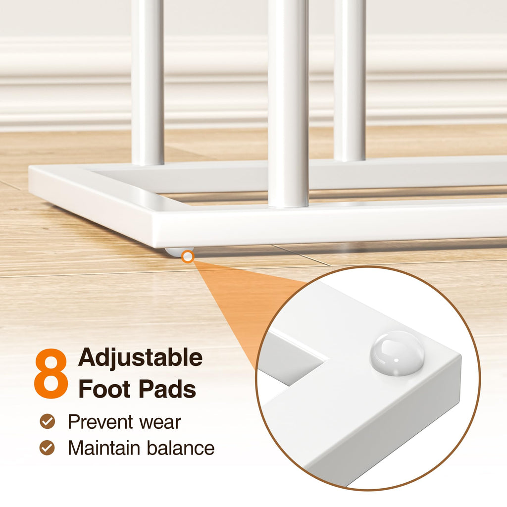 Freestanding Boot Rack, Shoe Storage Organizer Fit for 6 Pairs, White