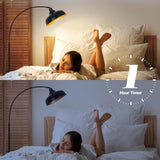 Arch Floor Lamps with Remote - Dimmable Floor Lamp 70”, Black Tall Lamp with 360° Adjustable Hanging Metal Shade
