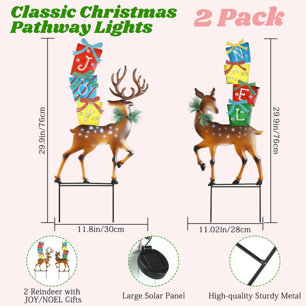 2 PCS Christmas Outdoor Decoration with Warm Light