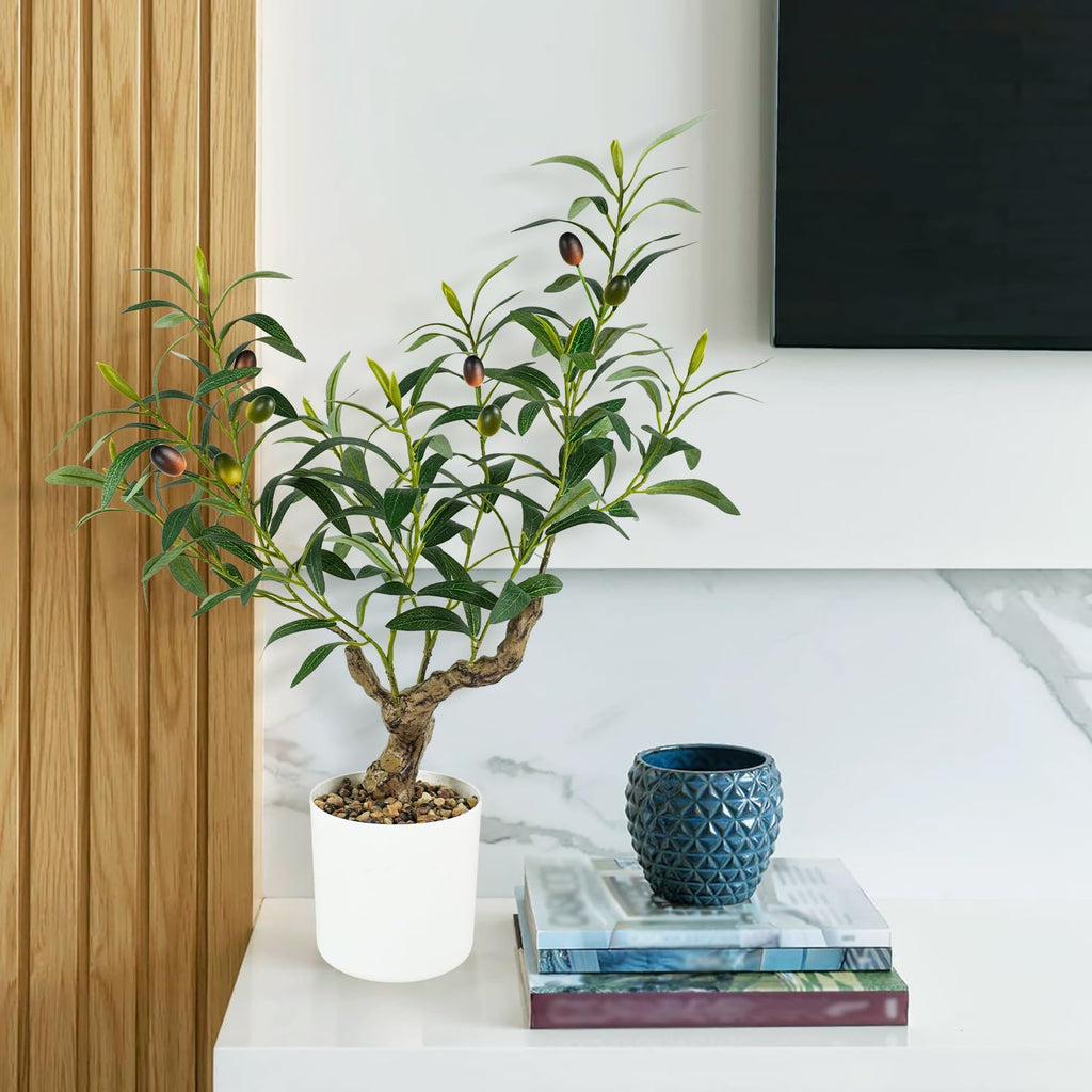 Artificial Olive Tree 2FT, Faux Potted Tree Indoor