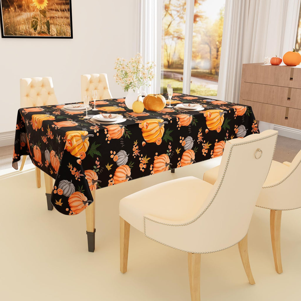 Halloween Waterproof Flannel Backed Vinyl Tablecloth, 60"x102"
