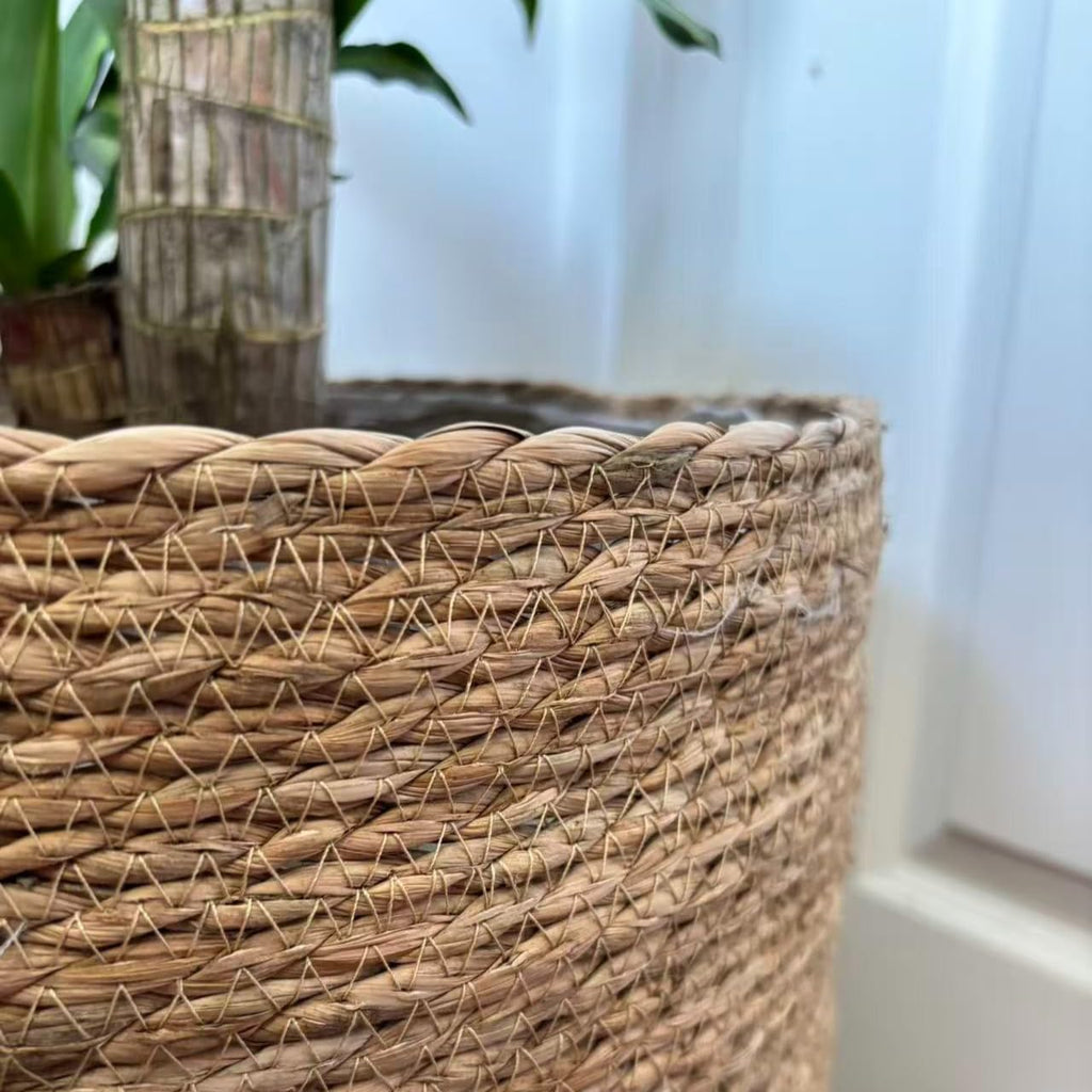 XLarge Handmade Seagrass Woven Planter Baskets (2 Pack)