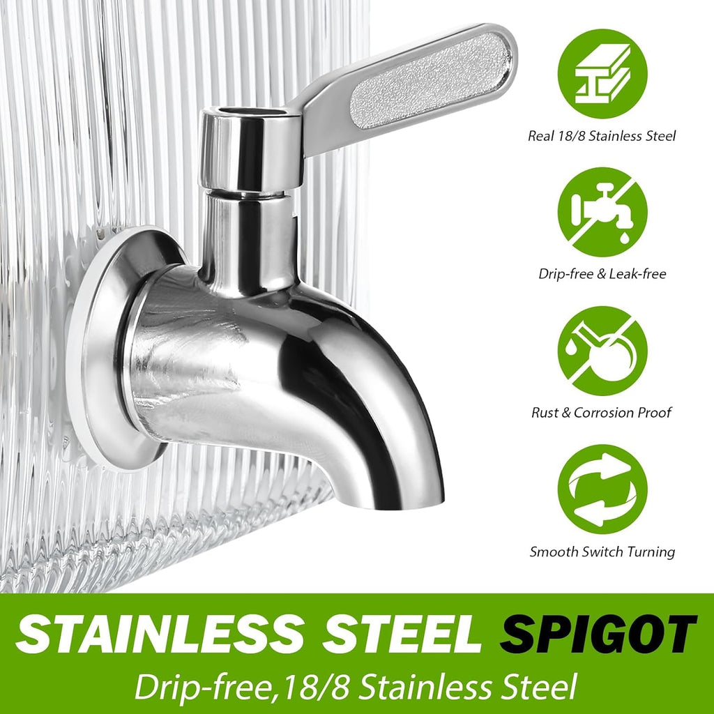 Gallon Drink Dispensers for Parties,Beverage Dispenser for Fridge with Leakproof Stainless Steel Spigot - Set of 128