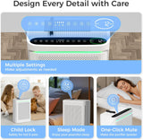 Air Purifiers For Home With Air Quality Display Cover Area Up to 2152 Sq.Ft Equipped with True H13 W