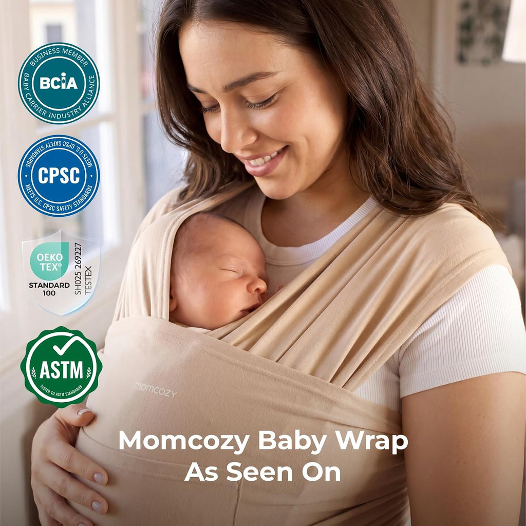 Baby Wrap Carrier, Easy-On Piece Design, Newborn to 33 lb