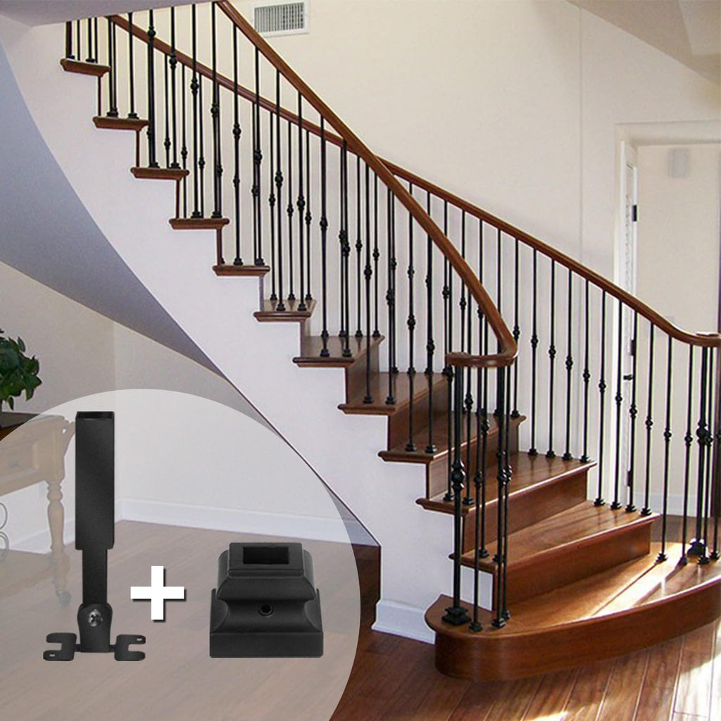 Angle Adjustable Connectors, Baluster Swivel Connectors with Screw for Installation of 1/4" Square Balusters balusters