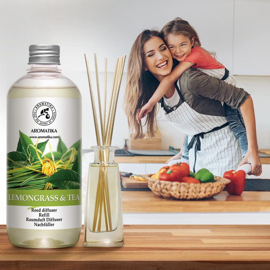 Reed Diffuser Refill Lemongrass - Tea 17.0 Fl Oz - Scented Diffuser - Room Diffuser Refill with Scent - Room