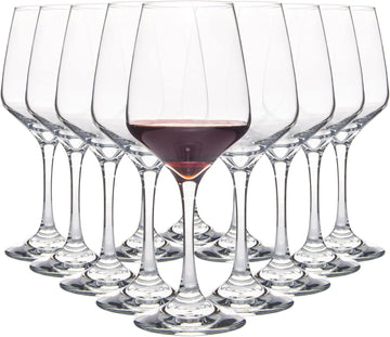 Wine Glasses Set of 12, 12 Oz Classic Red or White Wine Glass with Stem, Perfect Use, Dishwasher Safe