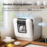 Countertop Dishwasher, Portable Dishwasher with 6L Built-in Water Tank, Mini Dishwasher with More Space Inside