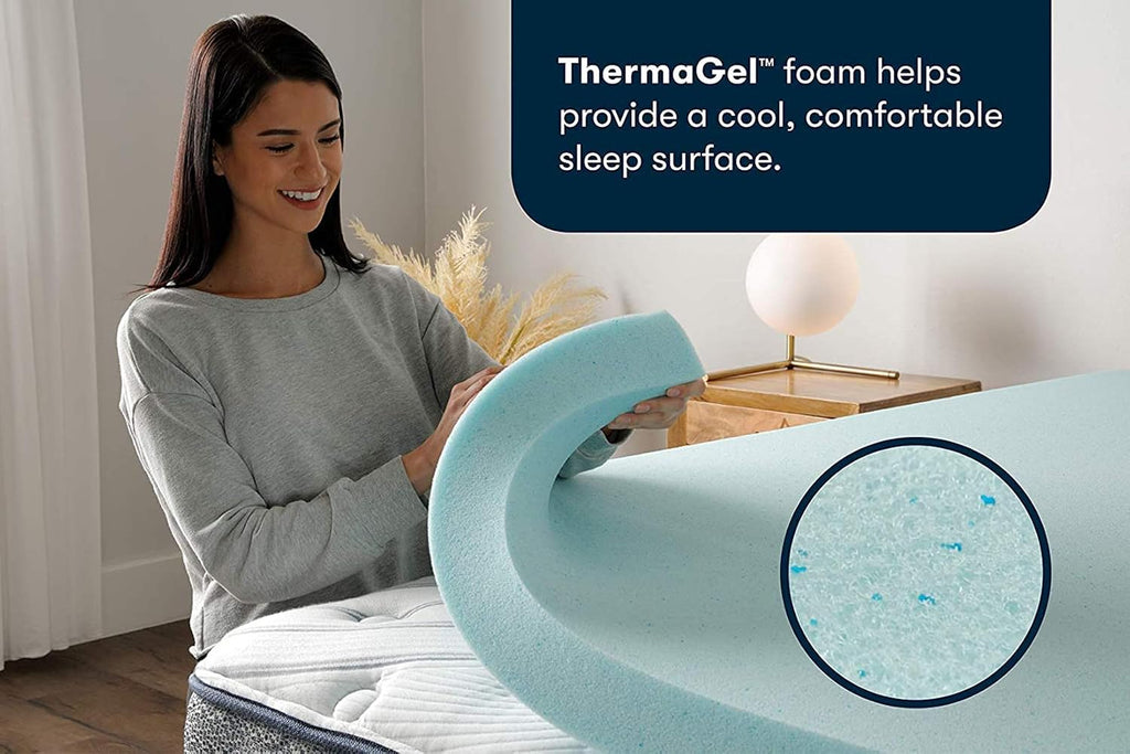 ThermaGel 3-Inch Gel Memory Foam Mattress Topper, King | 3 inch king gel memory foam mattress topper, ThermaGel