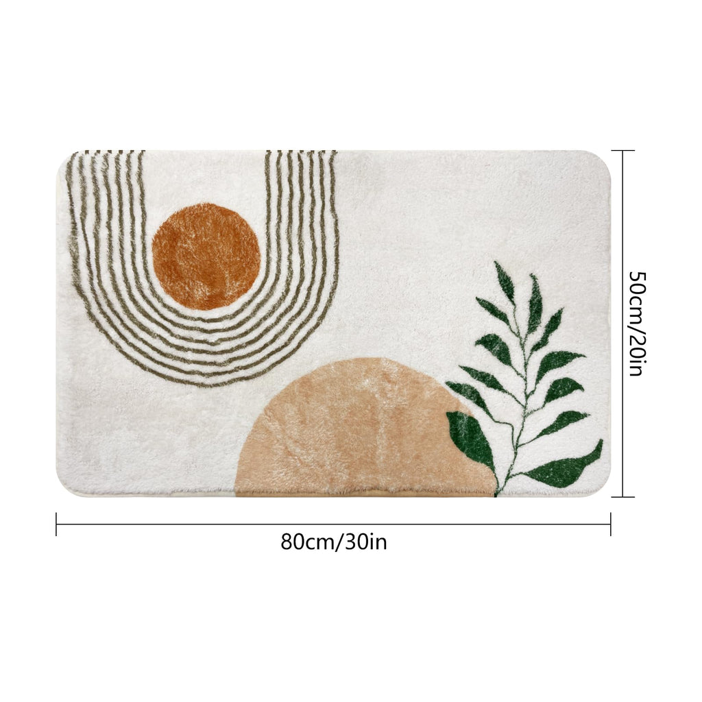 20"X30" Boho Bath Rugs Decor Non-Slip Bath Mat Absorbent Plush Microfiber Soft Carpet Machine Washable Bath Mat