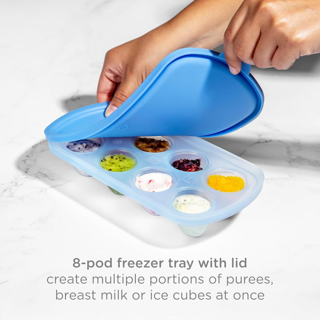 Baby Food Feeder and Freezer Tray Set, Silicone Fresh Food Feeder