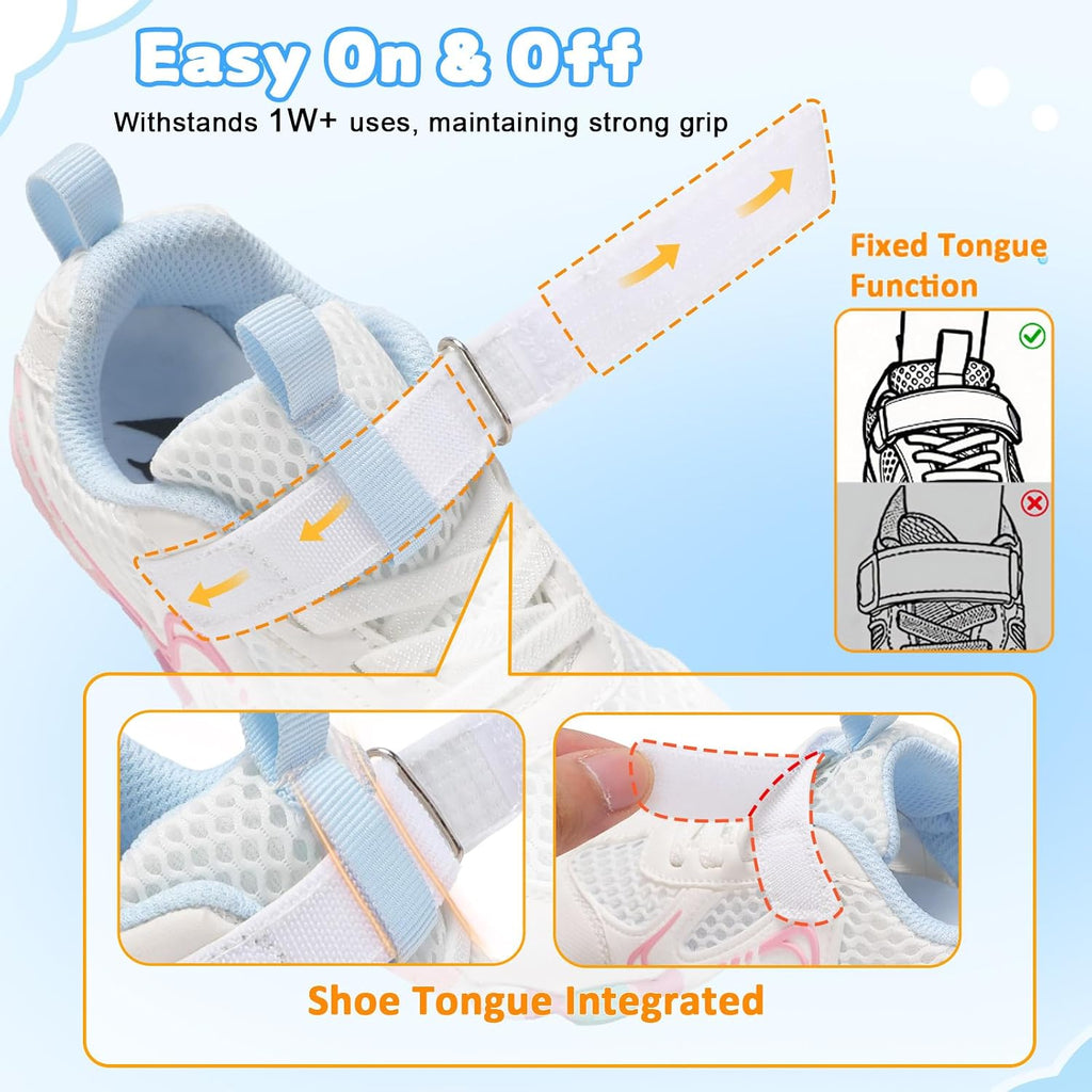 Wide Kids Barefoot Shoes Boys Girls Anti-Slip Kids Sport Sneakers Hiking Shoes Breathable Tennis Sneakers for Little