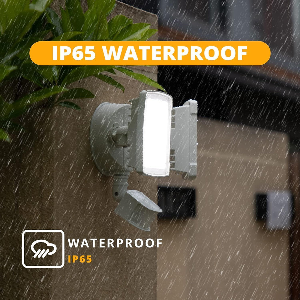 19W LED Security Lights Motion Sensor Light Outdoor, 2000LM Motion Flood Light, 5000K, IP65 Waterproof, 2 Adjustable