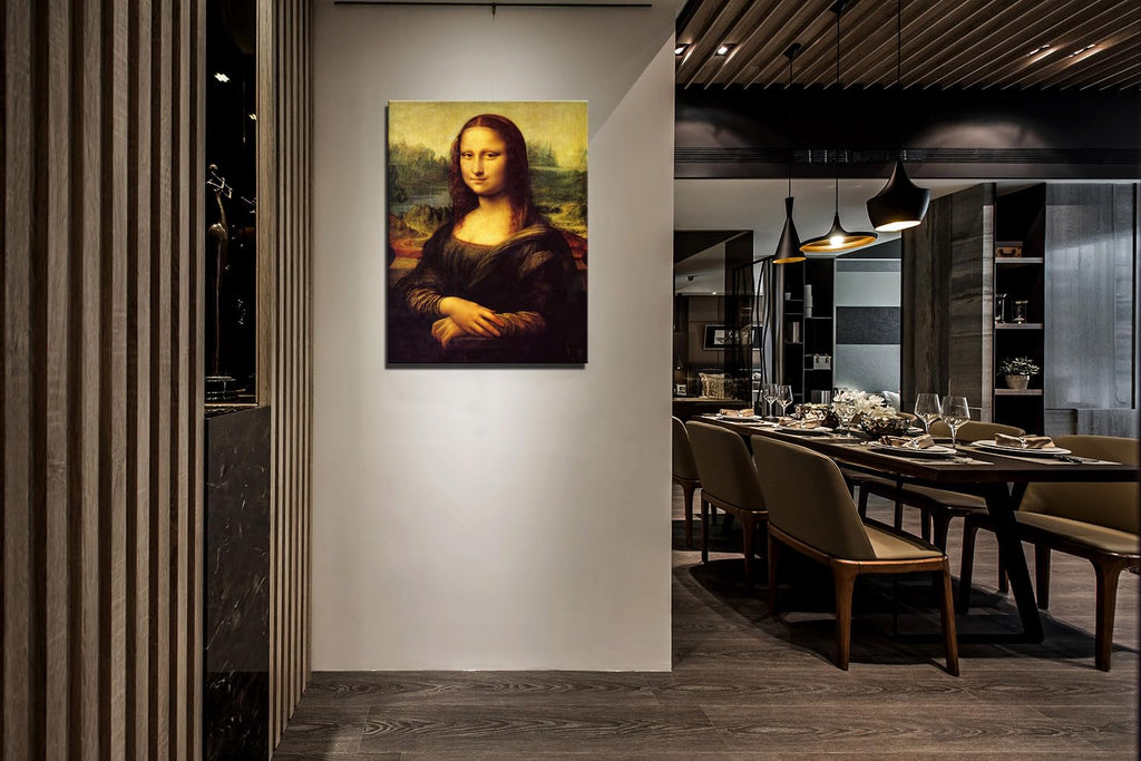 Mona Lisa Canvas Art Print Stretched Painting Picture Poster Giclee Wall Decor by Leonardo da Paintings Reproductions