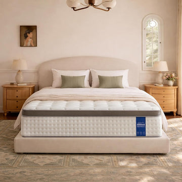 14 Inch King Size Mattress Hybrid King Mattress in a Box, Memory Foam Mattress with Pocket Springs, Medium Firm