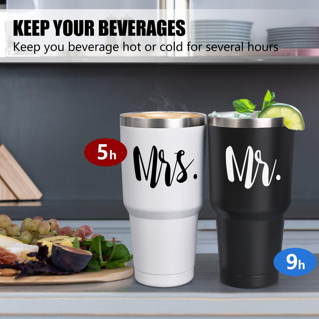 Mr and Mrs Gifts, Mr & Mrs Stainless Steel Travel Tumblers Set