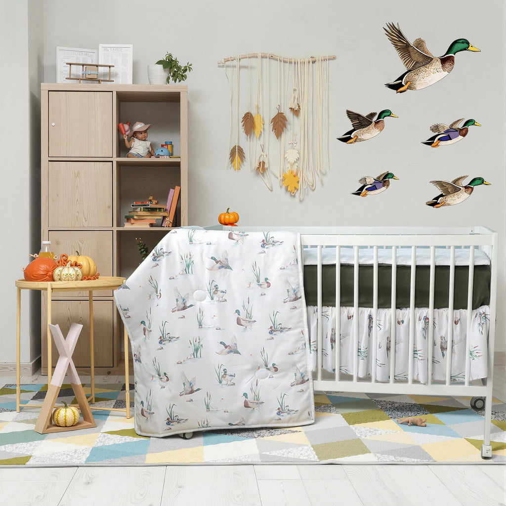 5 Pcs Mallard Duck Crib Bedding Set for Baby