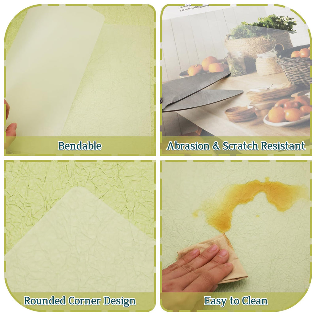 30 Pack Clear Plastic Placemats 17x11 Inch, Wipeable Table Mats Washable Plastic Place Mats for Dining Table