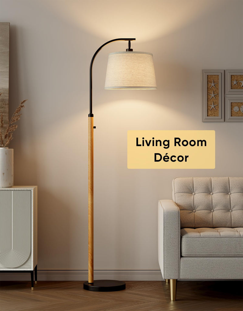 Dimmable Floor Lamp, 65" Tall Metal Standing Lamp with Bulb
