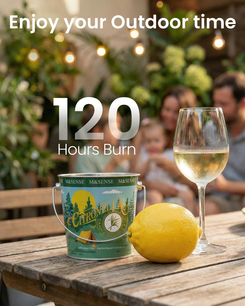 Citronella Candles Outdoor, 19.4 oz, Eucalyptus Scented Soy Wax