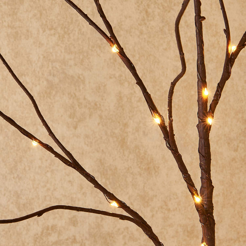 Lighted Brown Twig Branches Plug in with Dimmer and Timer 30IN 150 LED Fairy Lights, Lighted Willow Branches for