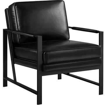 Mid-Century Accent Chair, Modern Armchair, Black
