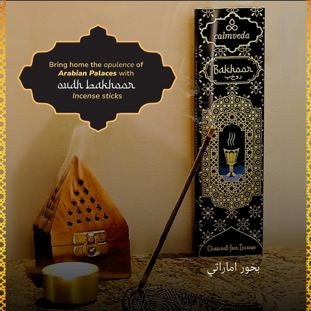 Arabian Oud Bakhoor Incense Sticks - بخور اماراتي (3 Variants, 40+ Incense) Deep Warm Arabic Incenses Like Al Nasaem - Set of 40